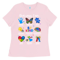 Bubblegum Pink god says i am autism Ladies Tee - JahusDesignShop