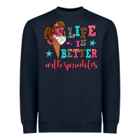Navy life is better with sprinkles Heavyweight Sweatshirt - AdoDesignShop