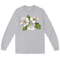 Moon Dust Hawthorn Flower Illustrations Long Sleeve Tee - LillyAllenDesigns