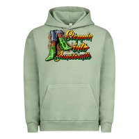 Pigment Oil Green steppin into juneteenth heels Urban Hoodie - CowGirlArtShop