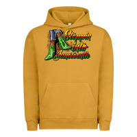 Pigment Peanut Butter steppin into juneteenth heels Urban Hoodie - CowGirlArtShop