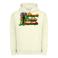 Pigment Pistachio steppin into juneteenth heels Urban Hoodie - CowGirlArtShop