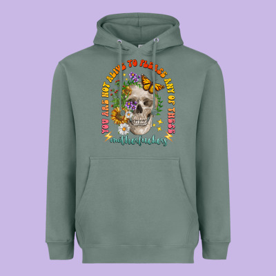 Not Alive To Please Heavyweight Hoodie Designed By Lillyallendesigns