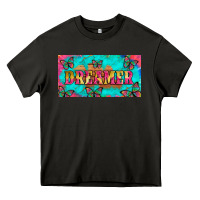 Asphalt dreamer with butterfly and tie dye  licance  plate Heavy Core Tee - Artiststas