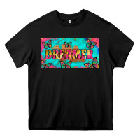 Black dreamer with butterfly and tie dye  licance  plate Heavy Core Tee - Artiststas