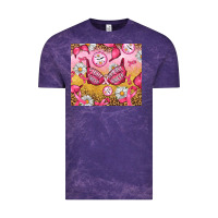 Cloud Purple Hour Breast Cancer Bra Vintage Tee - Artiststas