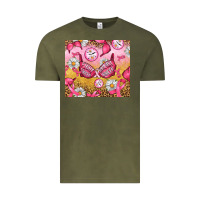 Vintage Olive Hour Breast Cancer Bra Vintage Tee - Artiststas