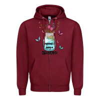 Burgundy grandma preview costom name Zipper Hoodie - MaliasSmallBusiness