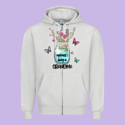 Grandma Preview Costom Name Zipper Hoodie Designed By Maliassmallbusiness
