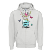 Dove Grey grandma preview costom name Zipper Hoodie - MaliasSmallBusiness