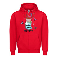Red grandma preview costom name Zipper Hoodie - MaliasSmallBusiness