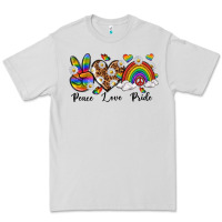 Dove Grey peace love pride Premium Tee - texasbilliewilder