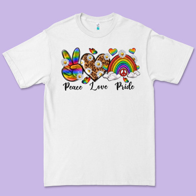 Premium Tee peace love pride