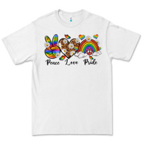 White peace love pride Premium Tee - texasbilliewilder