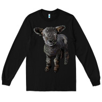 Black southdown baby sheep Long Sleeve Tee - LillyAllenDesigns