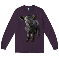 Plum southdown baby sheep Long Sleeve Tee - LillyAllenDesigns