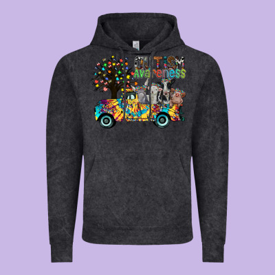 Autism Avareness3 Vintage Hoodie Designed By Cowhidedigitalart