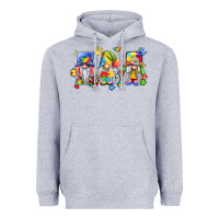 Heather Grey autism gnomes Heavyweight Hoodie - LillyAllenDesigns
