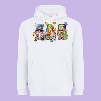 Autism Gnomes Heavyweight Hoodie Designed By Lillyallendesigns