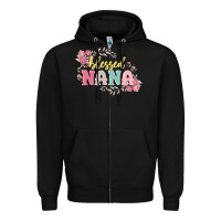 Black blessed nana Zipper Hoodie - MaliasSmallBusiness