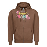 Chestnut blessed nana Zipper Hoodie - MaliasSmallBusiness