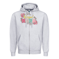 Heather Grey blessed nana Zipper Hoodie - MaliasSmallBusiness