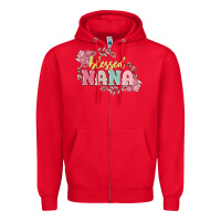Red blessed nana Zipper Hoodie - MaliasSmallBusiness