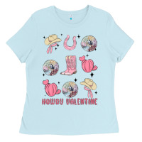 Baby Blue howdy valentine Ladies Tee - MaliasSmallBusiness