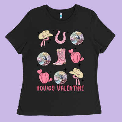 Ladies Tee howdy valentine