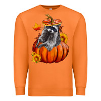 Carrot Fall Pumpkin Raccoon Premium Sweatshirt - LillyAllenDesigns