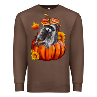 Chestnut Fall Pumpkin Raccoon Premium Sweatshirt - LillyAllenDesigns