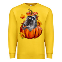 Lemon Fall Pumpkin Raccoon Premium Sweatshirt - LillyAllenDesigns