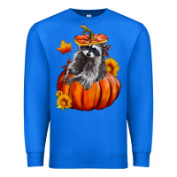 True Royal Fall Pumpkin Raccoon Premium Sweatshirt - LillyAllenDesigns