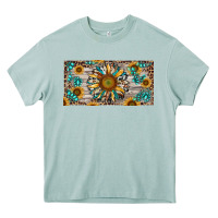 Arona western sunflower and gemstone license plate Heavy Core Tee - RanaPortraitStore
