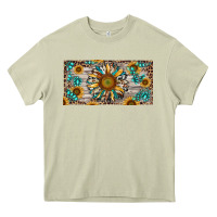 Mossy western sunflower and gemstone license plate Heavy Core Tee - RanaPortraitStore