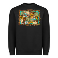 Black Fall pumpkin Heavyweight Sweatshirt - Artiststas