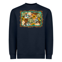 Navy Fall pumpkin Heavyweight Sweatshirt - Artiststas