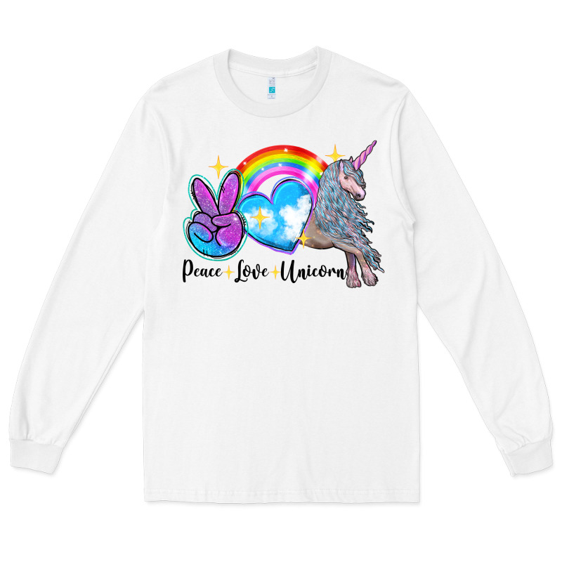 Peace Love Unicorn Long Sleeve Tee by LillyAllenDesigns | Teevron