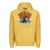 Antique Gold Because Goats Are Freaking Awesome Premium Hoodie - Bettercallsaul