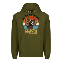 Army Green Because Goats Are Freaking Awesome Premium Hoodie - Bettercallsaul
