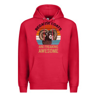 Cardinal Because Goats Are Freaking Awesome Premium Hoodie - Bettercallsaul