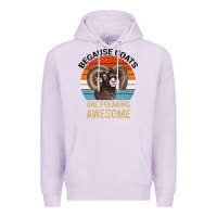 Lilac Because Goats Are Freaking Awesome Premium Hoodie - Bettercallsaul