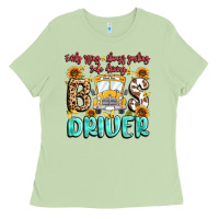 Matcha early rising always smiling safe driving bus drive Ladies Tee - MaliasSmallBusiness