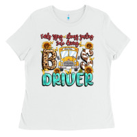 White early rising always smiling safe driving bus drive Ladies Tee - MaliasSmallBusiness