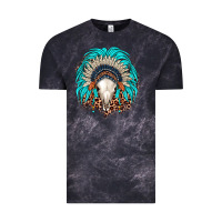 Cloud Black bull skull indian headdress Vintage Tee - JahusDesignShop