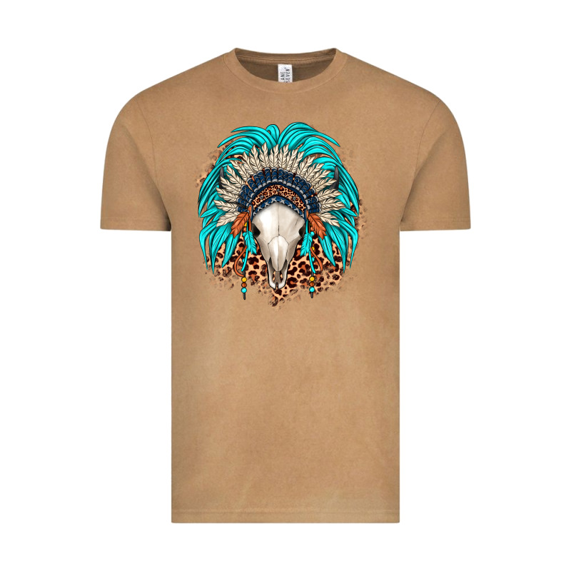 Bull Skull Indian Headdress Vintage Tee by JahusDesignShop | Teevron