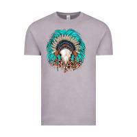 Vintage Zinc bull skull indian headdress Vintage Tee - JahusDesignShop