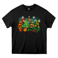 Black christmas trees with basketball Heavy Core Tee - Zillion Design Studio