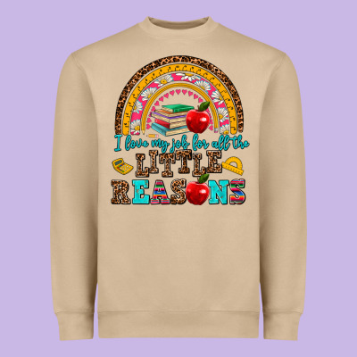 I Love My Job For All The Little Reasons Heavyweight Sweatshirt Designed By Adodesignshop