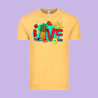 Love Summer Fruit And Sun Vintage Tee Designed By Adodesignshop